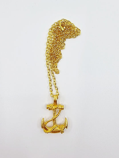 Collier ancre - doré