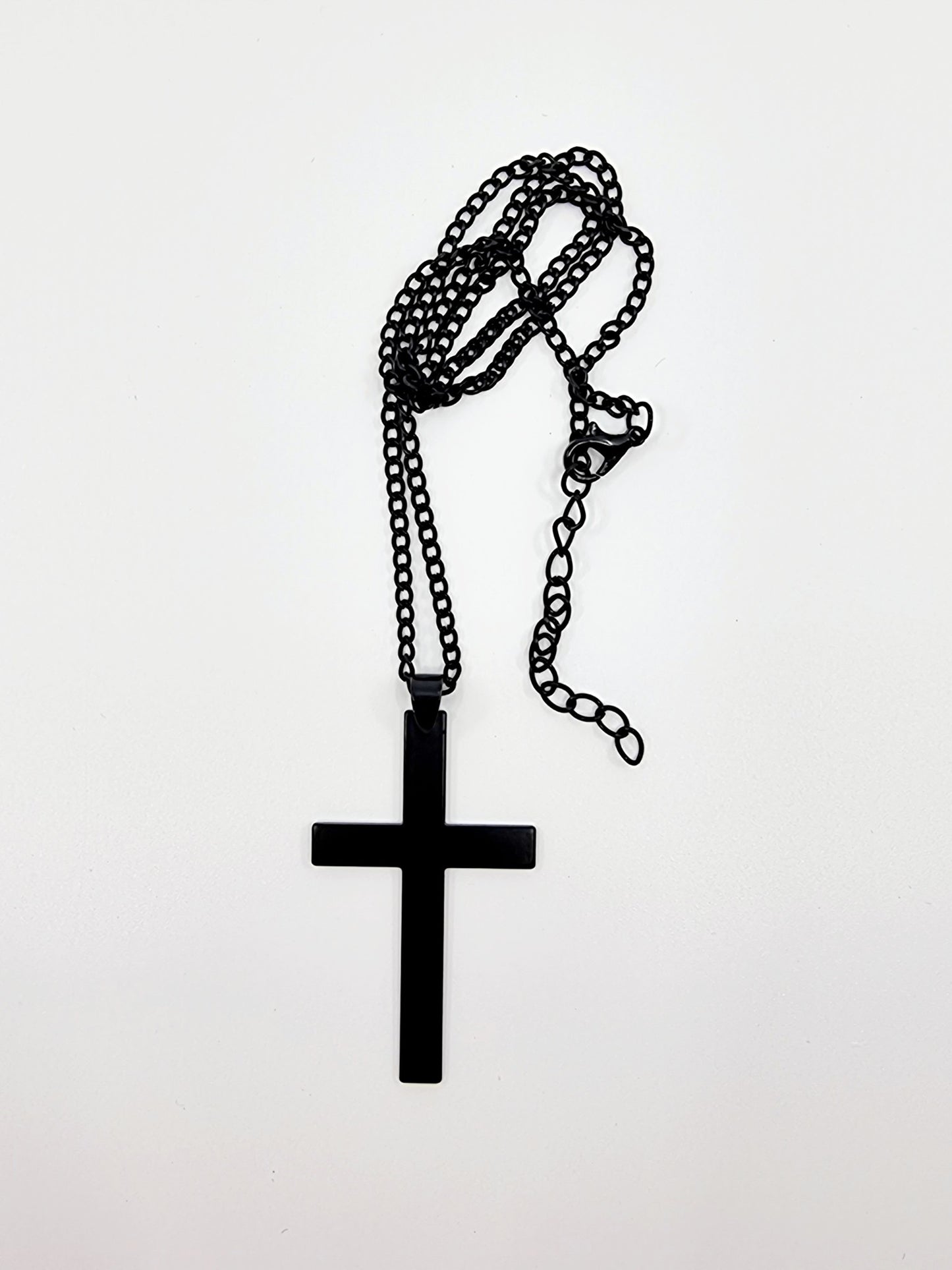 Collier croix - noir
