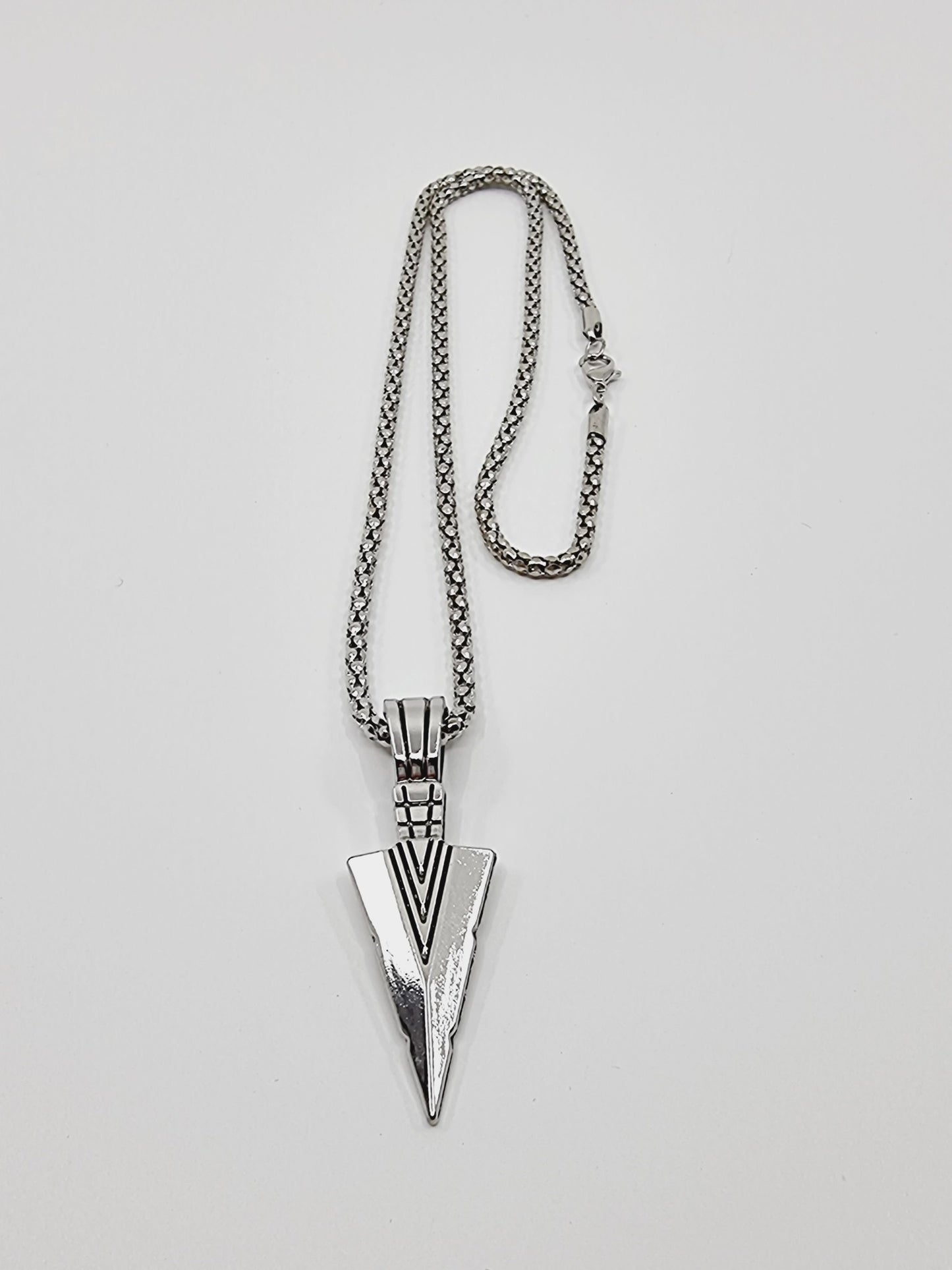 Collier flèche - argenté