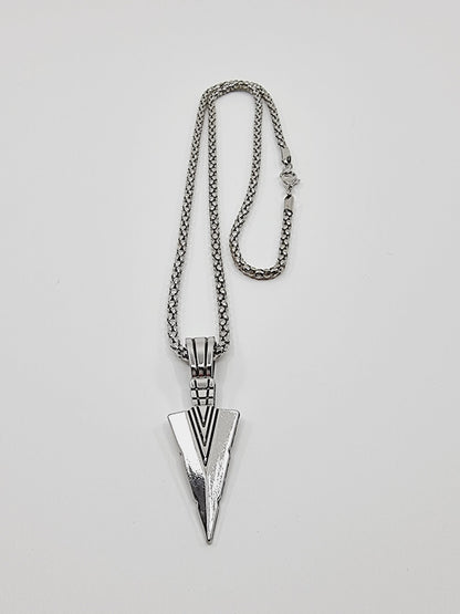 Collier flèche - argenté