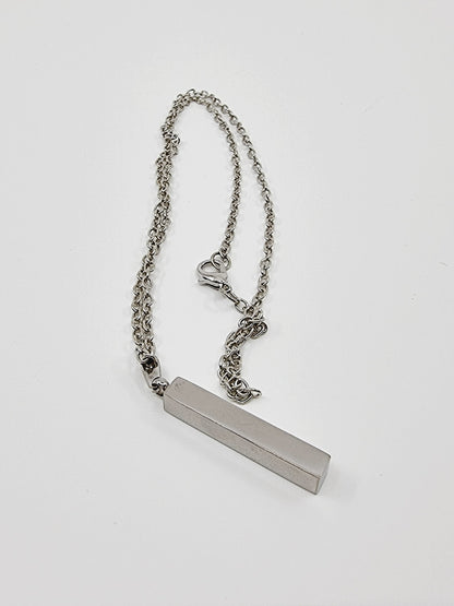Collier tube - argenté