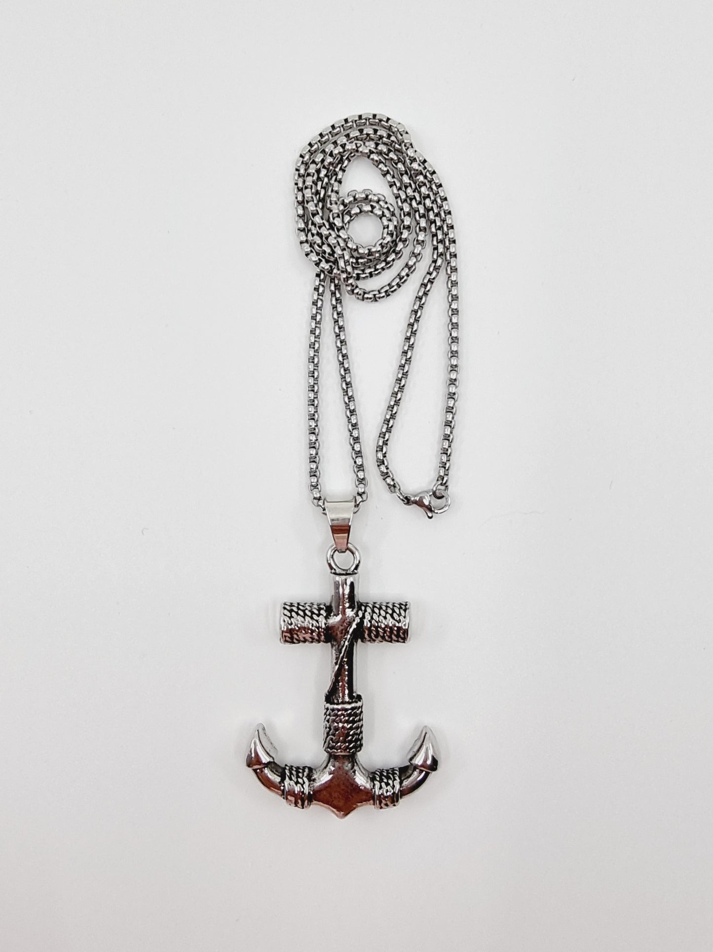 Collier ancre - argenté