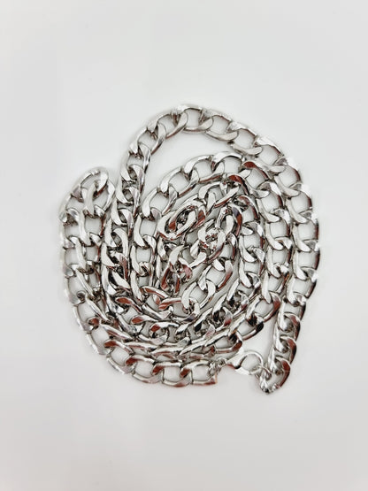 Collier chaîne argentée