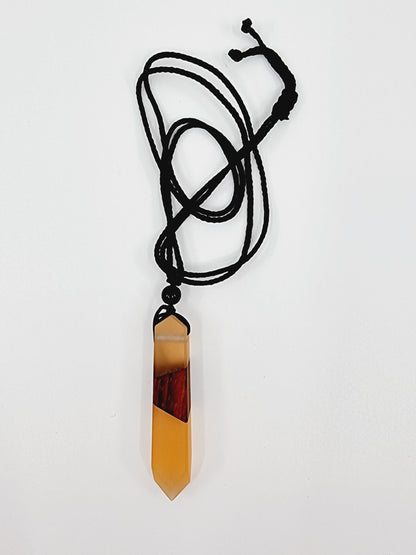 Collier en résine & bois -  Aidan
