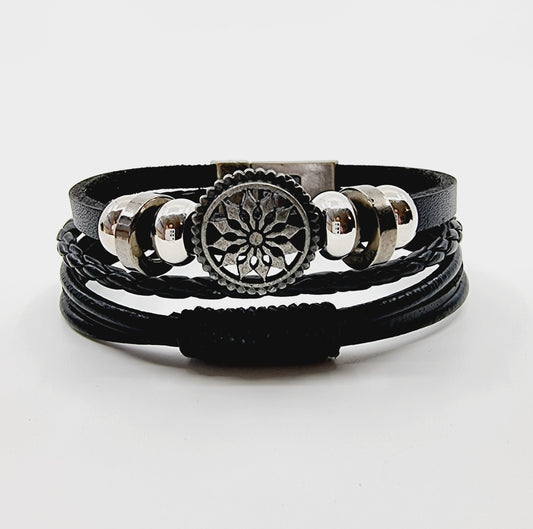 Bracelet en cuir - points cardinaux