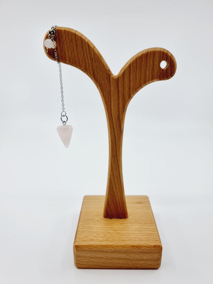 Pendule en pierre naturelle - quartz rose