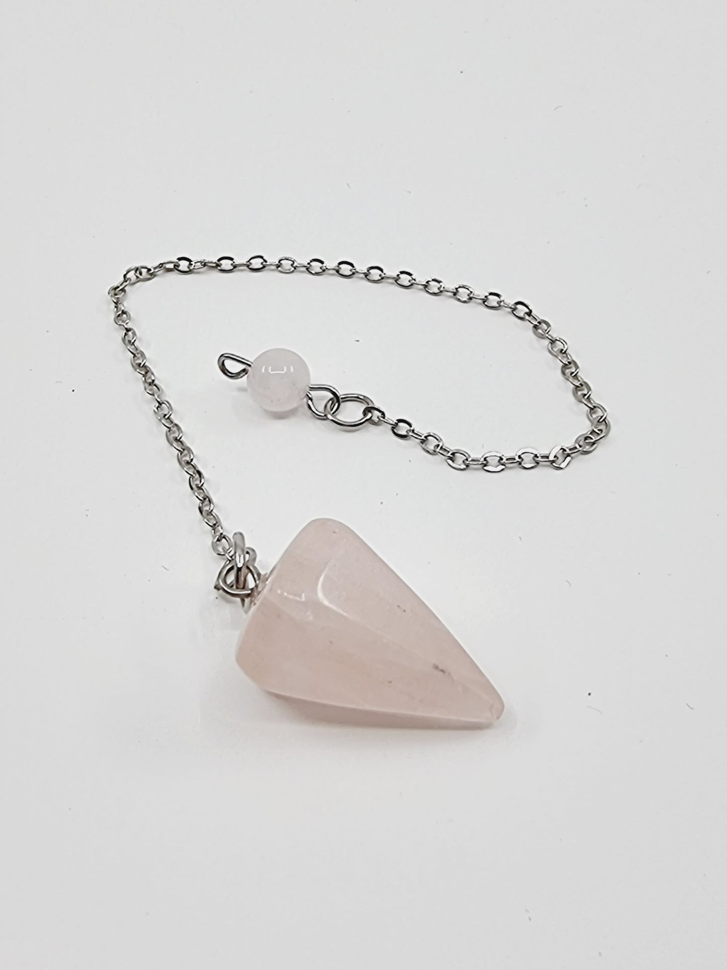Pendule en pierre naturelle - quartz rose