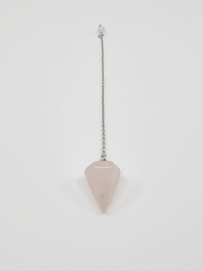 Pendule en pierre naturelle - quartz rose