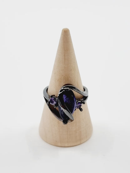 Bague en zircon violet (SIZE : 60)