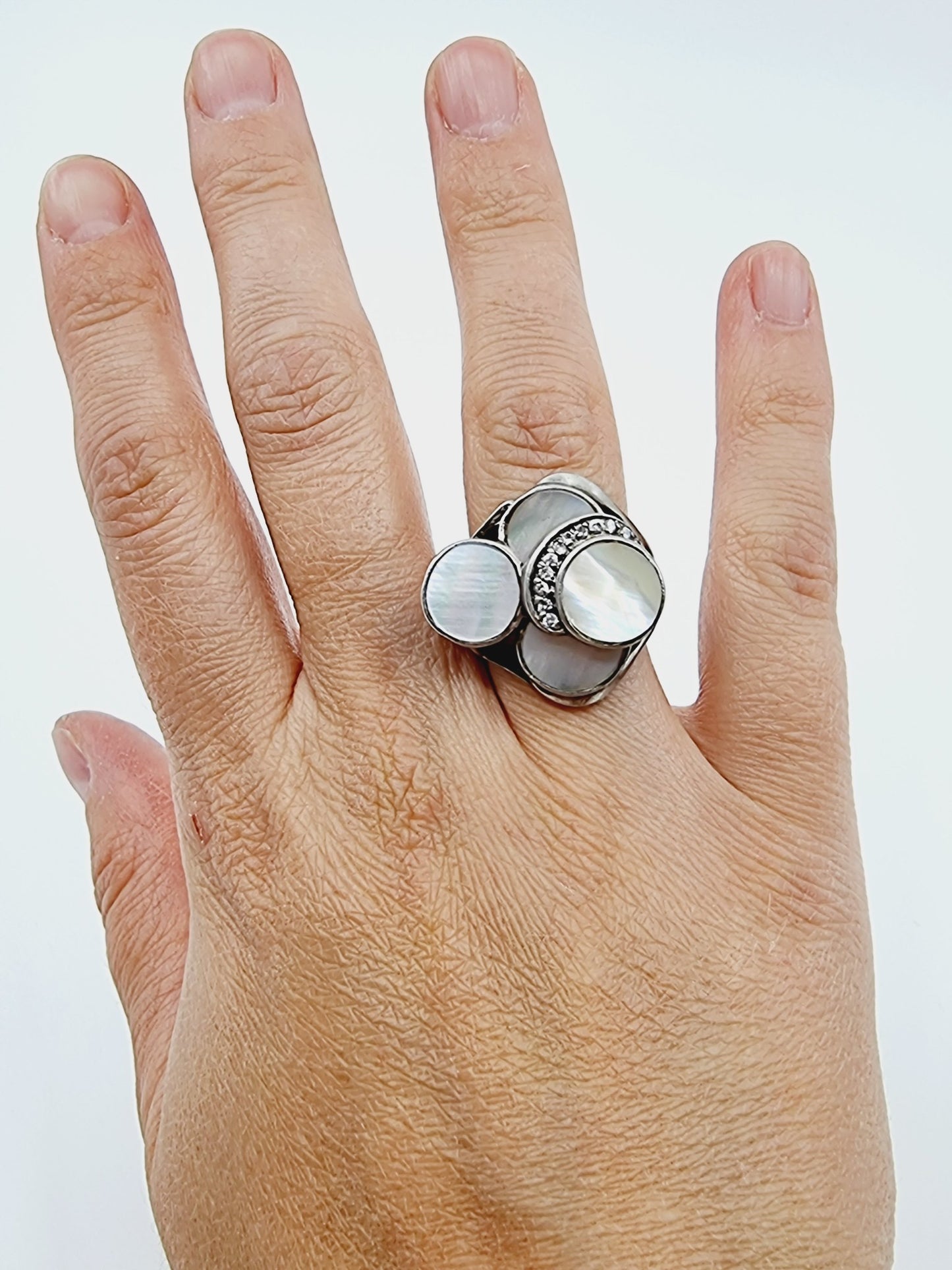 Bague nacre en argent 925 (SIZE : 60)