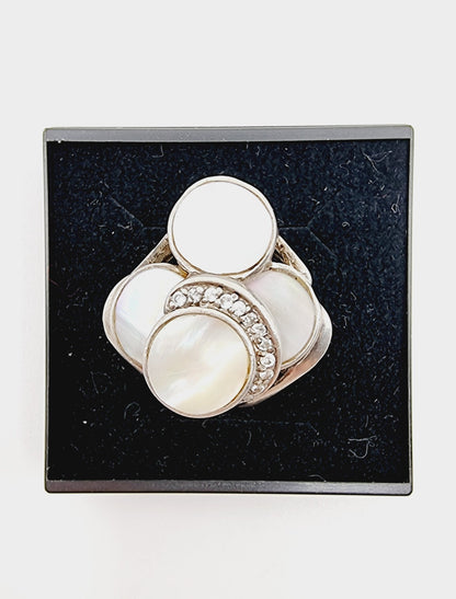 Bague nacre en argent 925 (SIZE : 60)