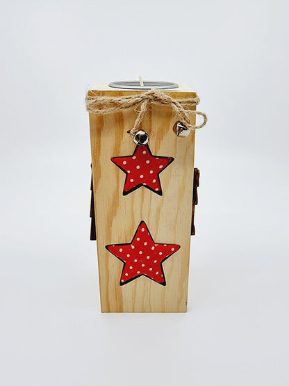 Bougeoir de Noël en bois