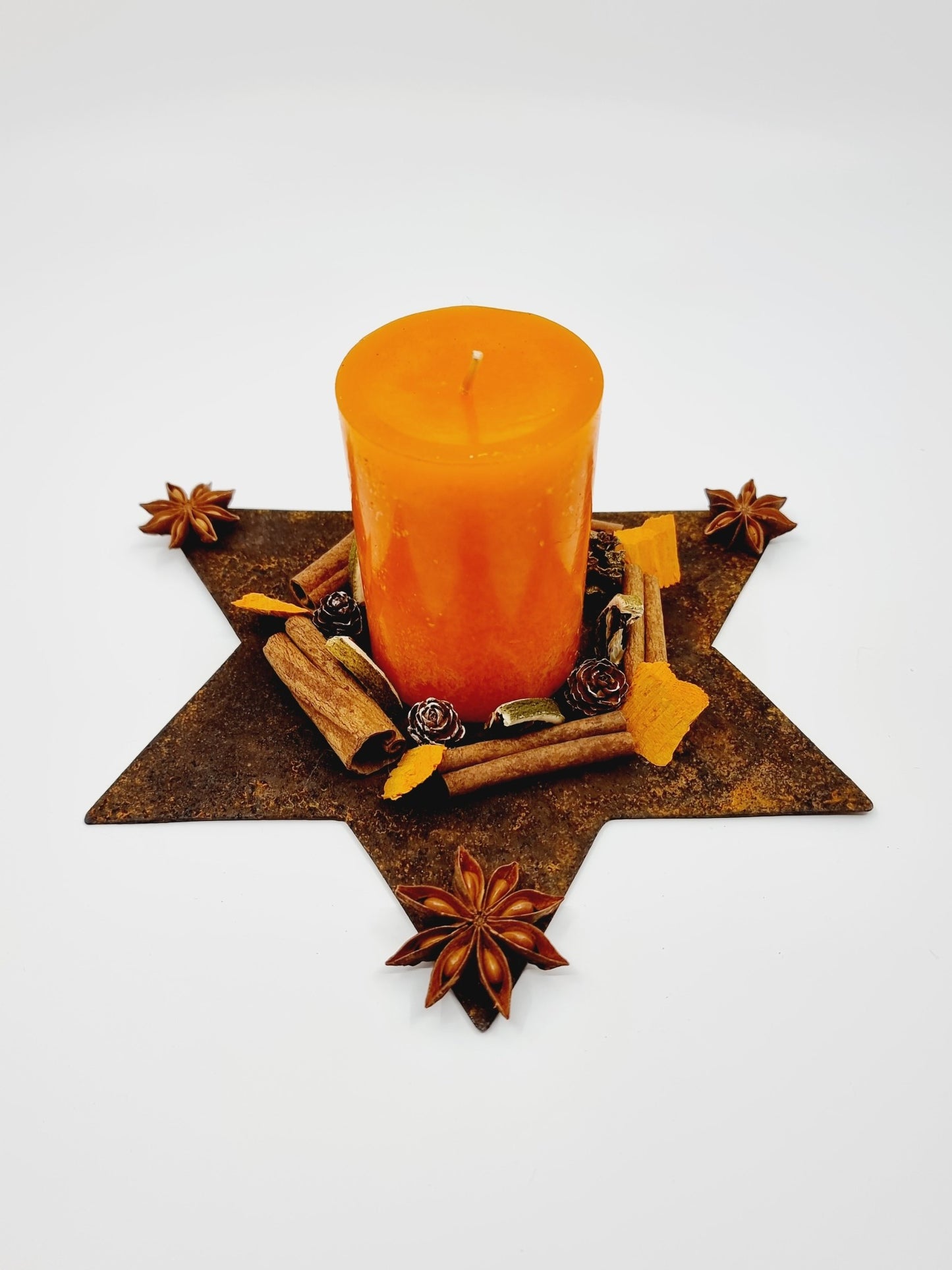 Bougeoir étoile de Noël et ses épices