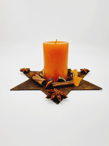 Bougeoir étoile de Noël et ses épices