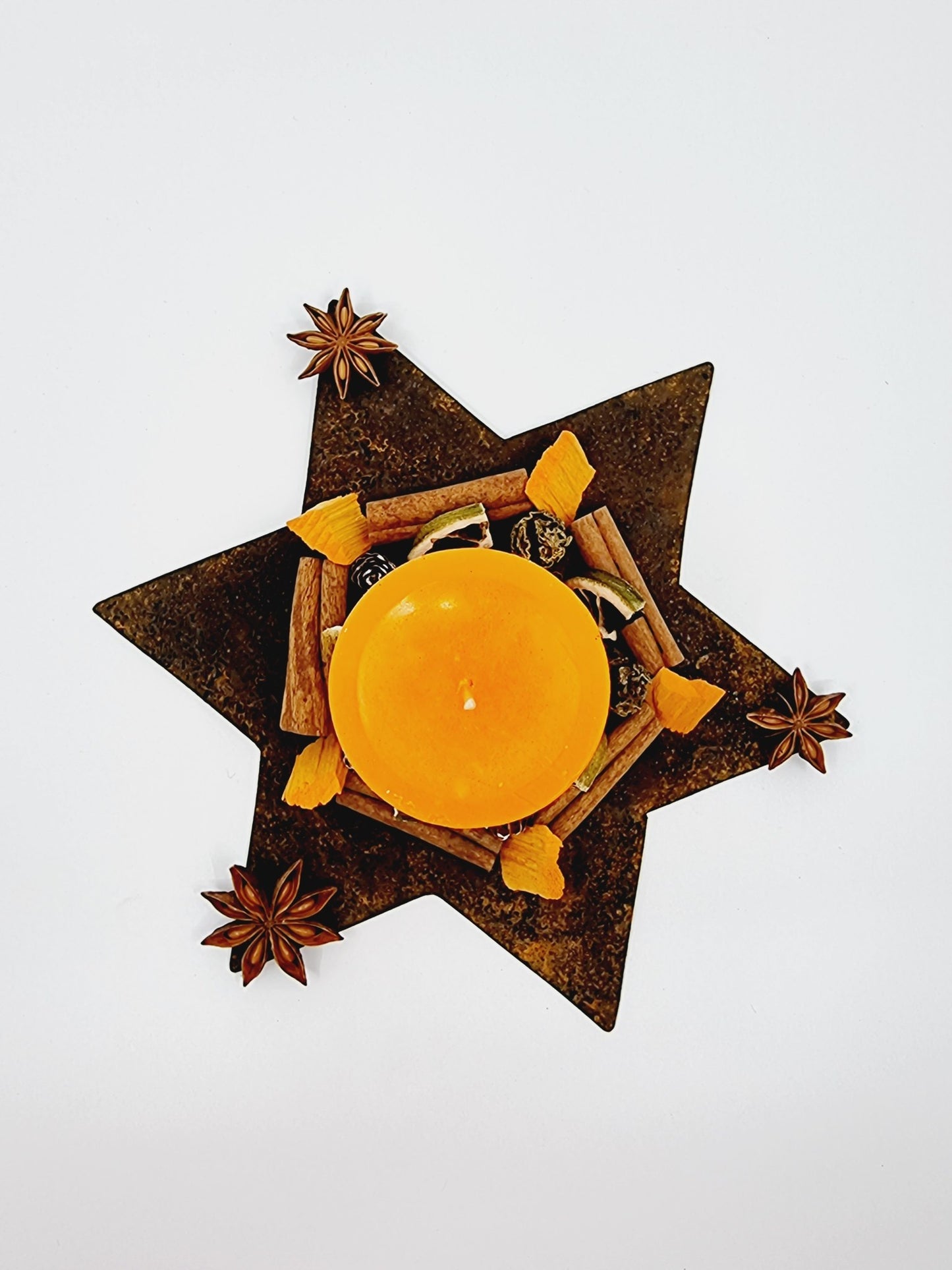 Bougeoir étoile de Noël et ses épices