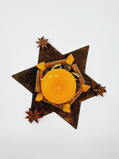 Bougeoir étoile de Noël et ses épices