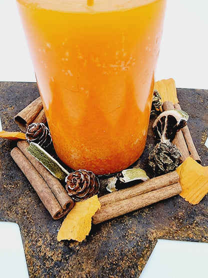 Bougeoir étoile de Noël et ses épices