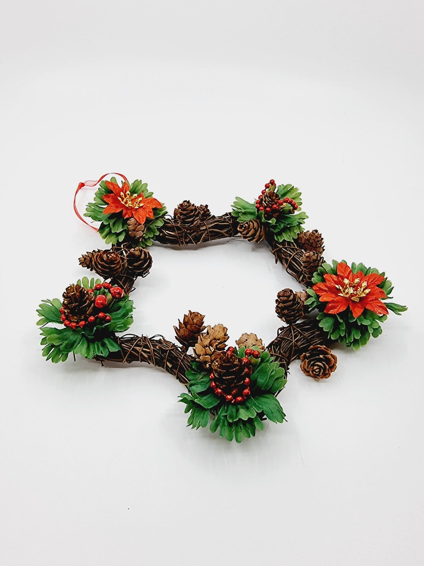 Couronne de Noël - Etoile fleurie