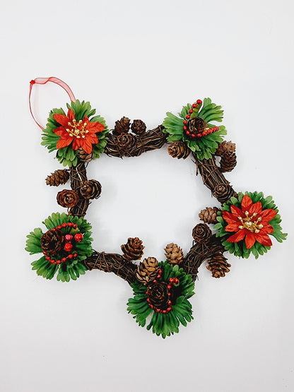 Couronne de Noël - Etoile fleurie