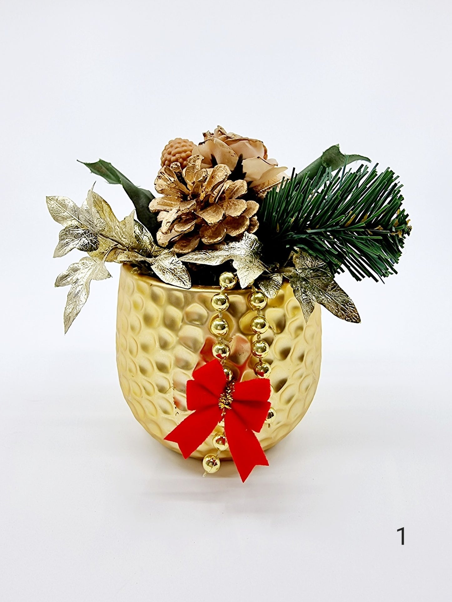 Composition florale de Noël - modèle 1