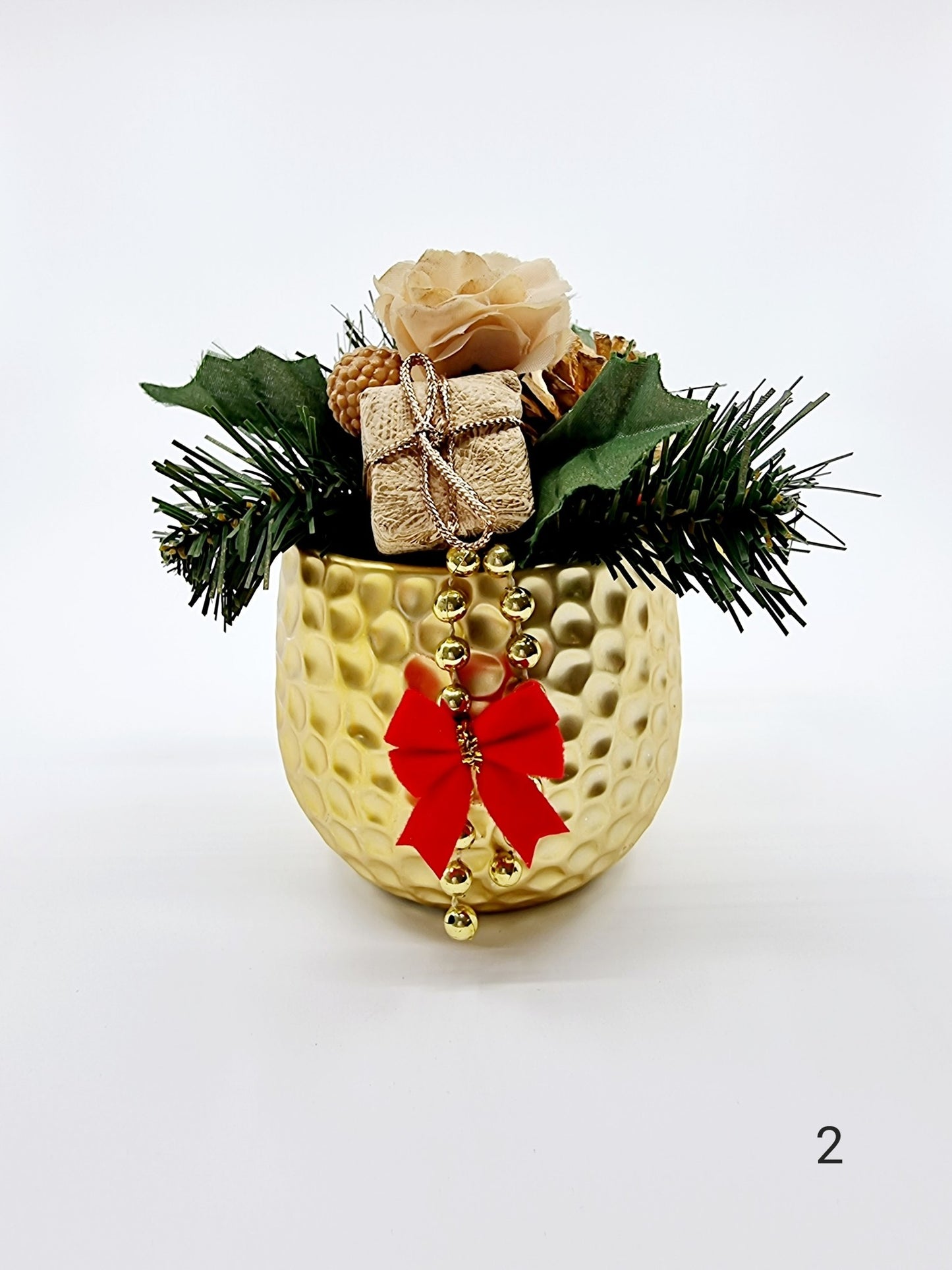 Composition florale de Noël - modèle 2