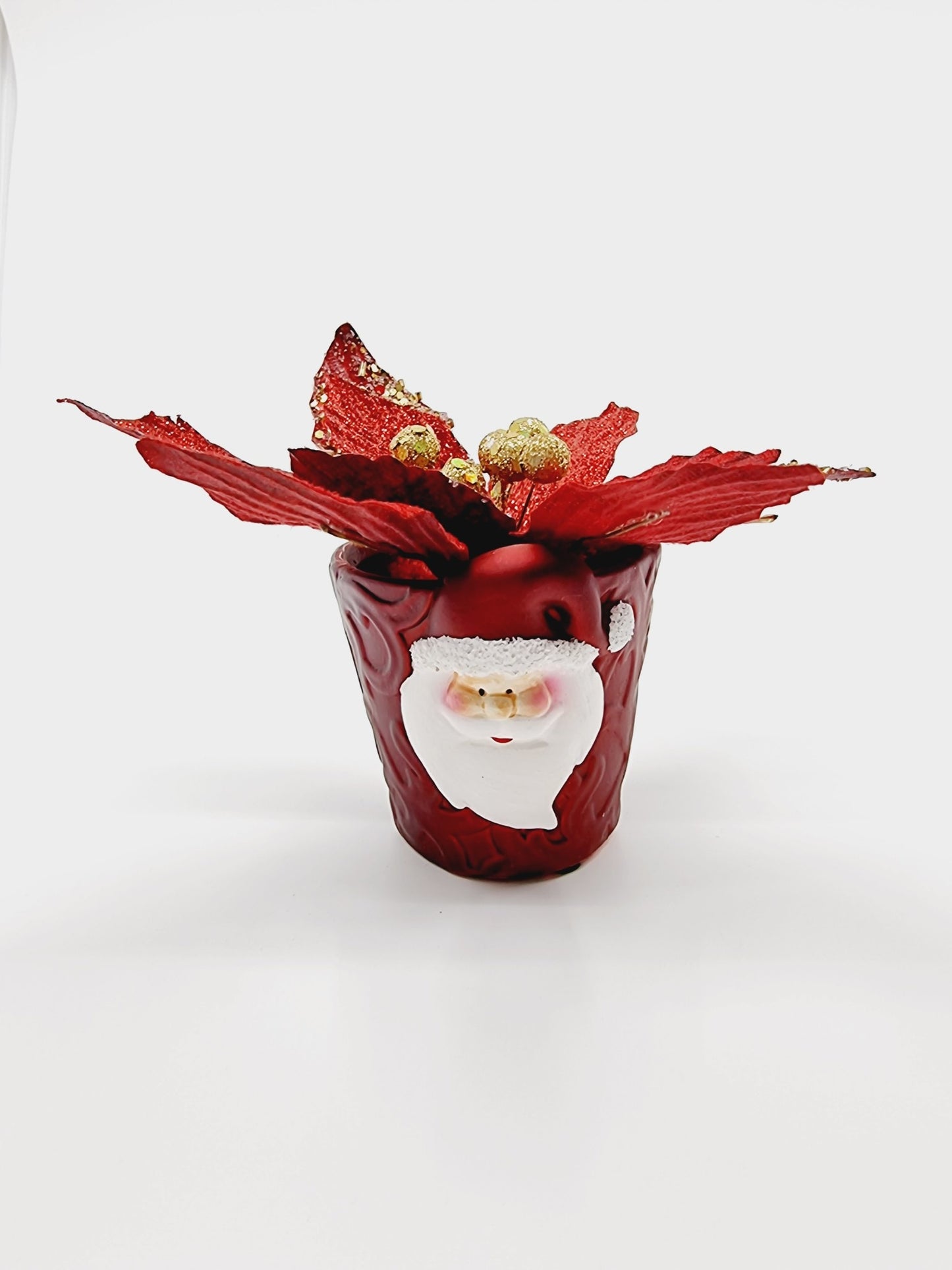 Pot Père Noël avec étoile de Noël