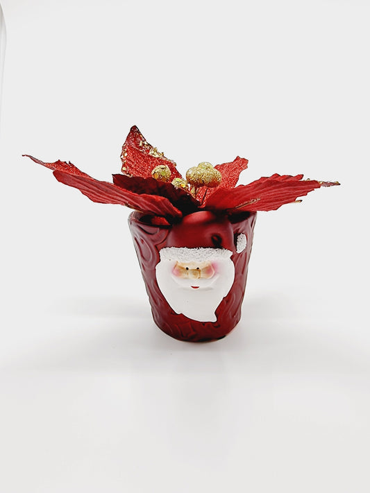 Pot Père Noël avec étoile de Noël