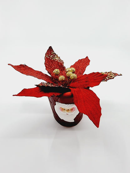 Pot Père Noël avec étoile de Noël