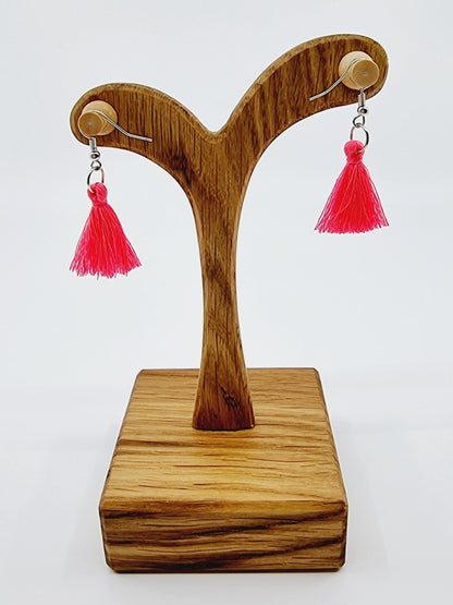 Boucles d'oreilles pompon - pink