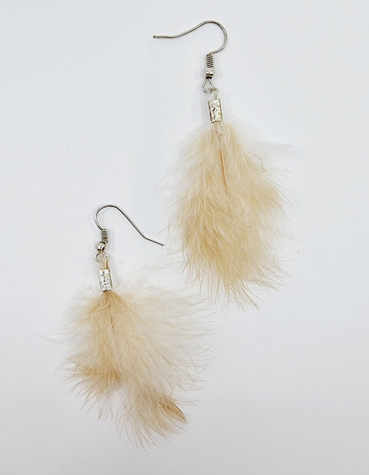 Boucles d'oreilles plumes - plumeau