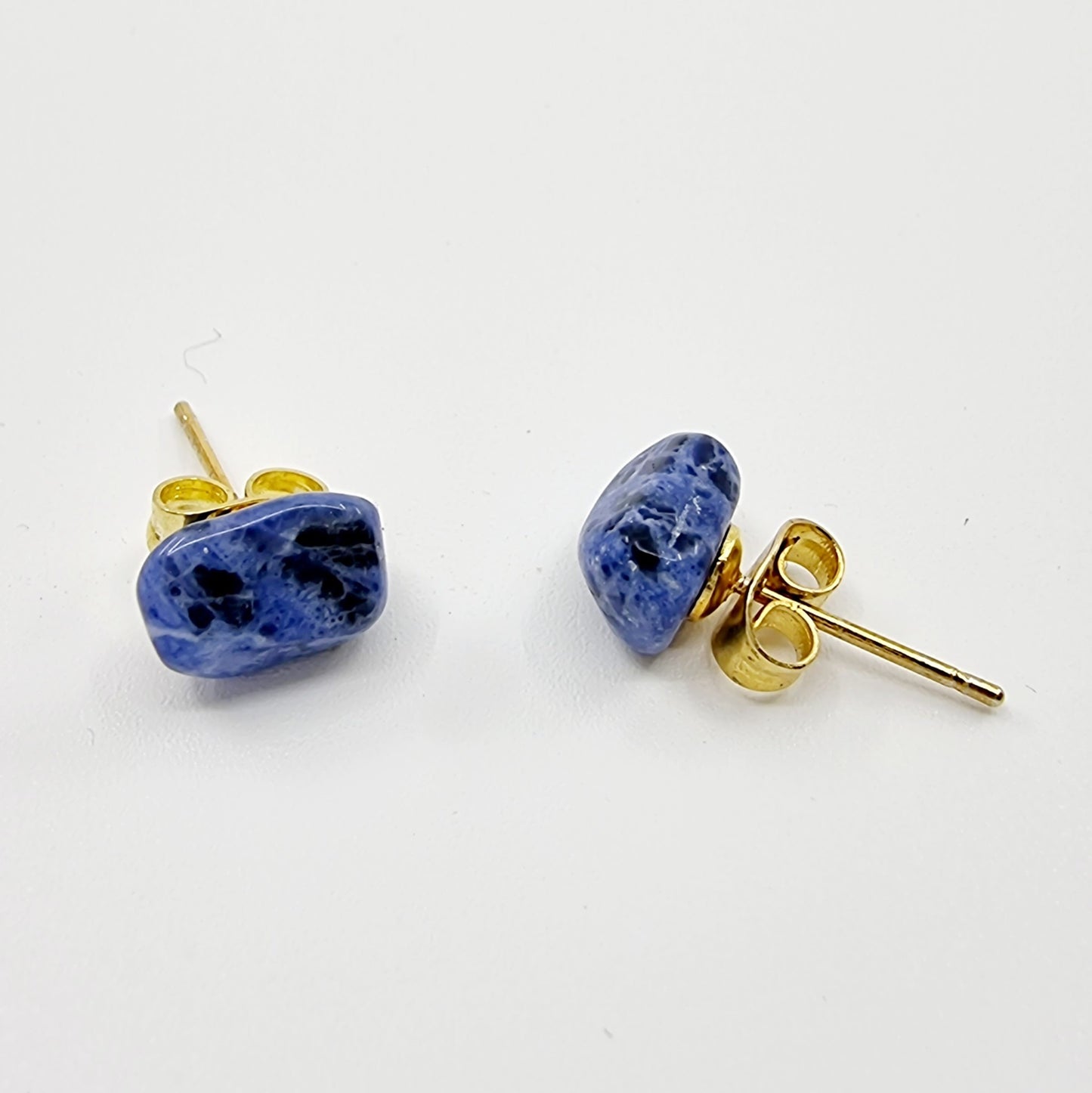 Clous d'oreilles en pierre naturelle - Sodalite