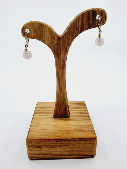 Boucles d'oreilles - Quartz rose