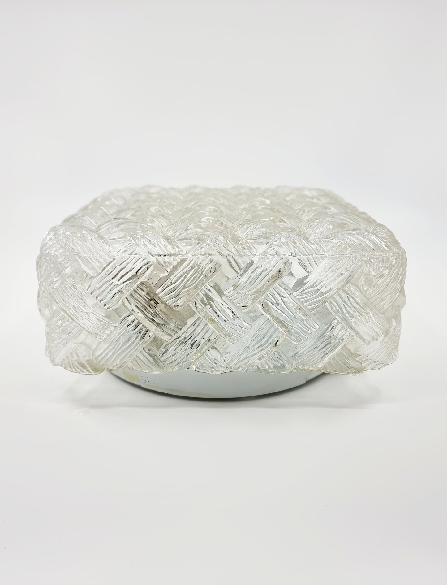 Plafonnier carré vintage en verre