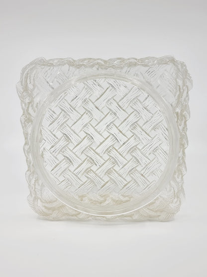 Plafonnier carré vintage en verre