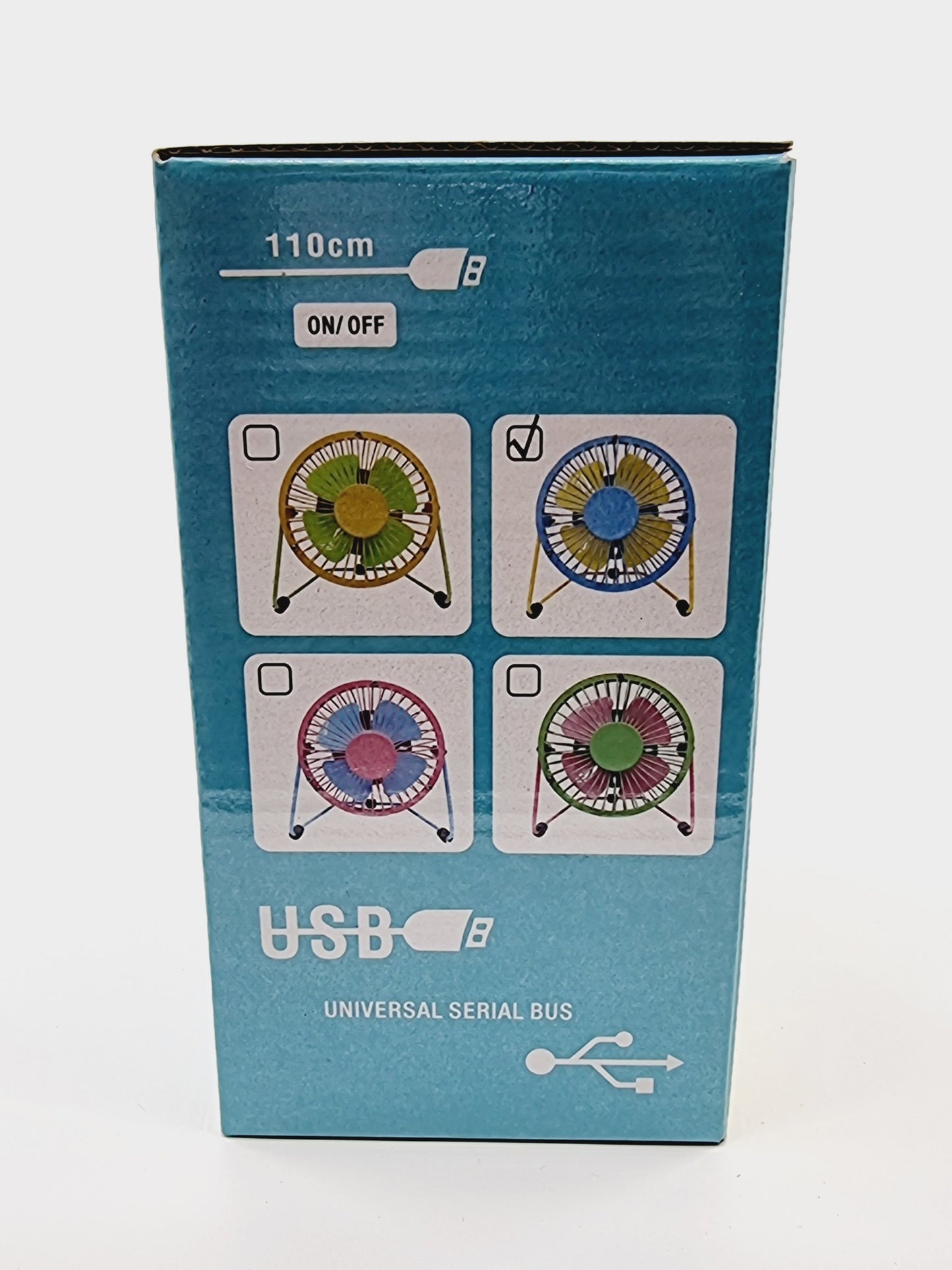 Ventilateur USB - Bleu/Jaune