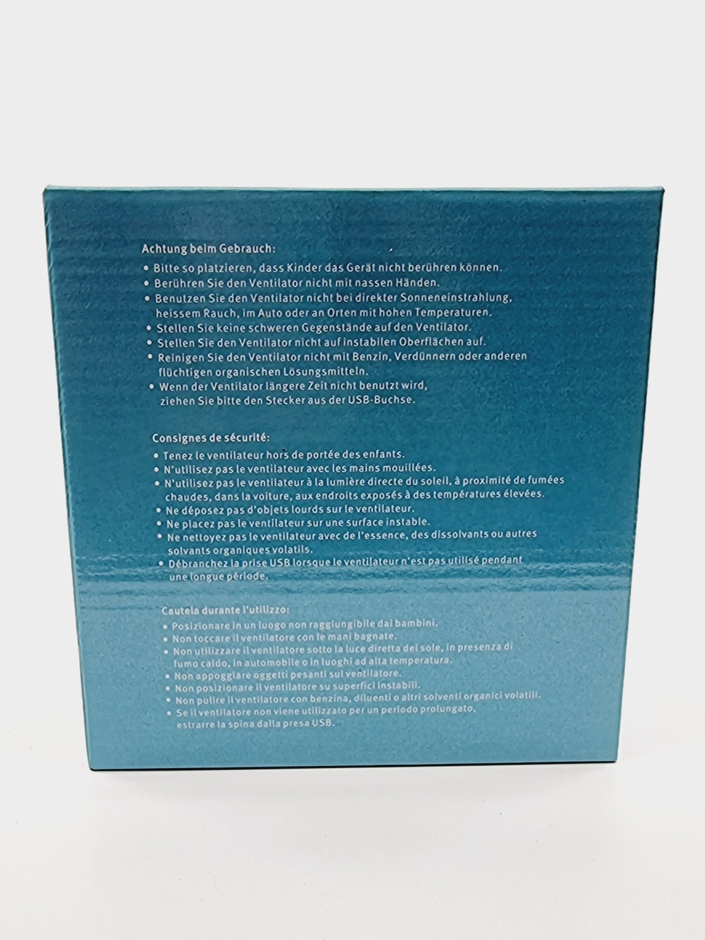 Ventilateur USB - Bleu/Jaune