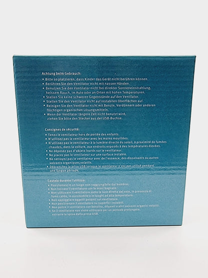 Ventilateur USB - Bleu/Jaune