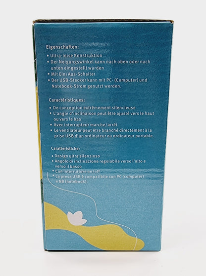 Ventilateur USB - Bleu/Jaune