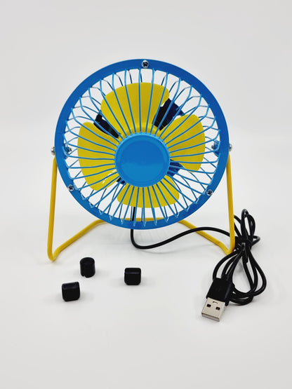 Ventilateur USB - Bleu/Jaune