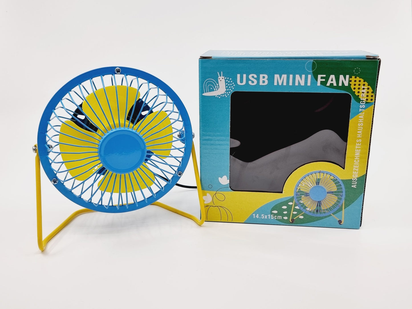Ventilateur USB - Bleu/Jaune