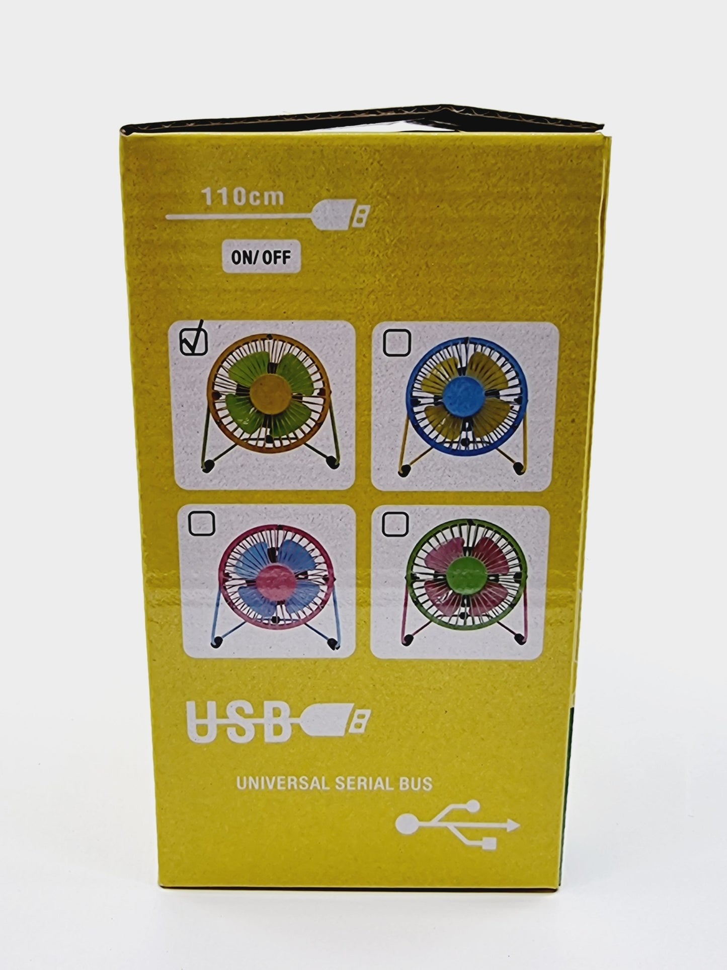 Ventilateur USB - Jaune/Vert