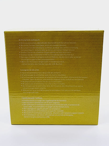 Ventilateur USB - Jaune/Vert