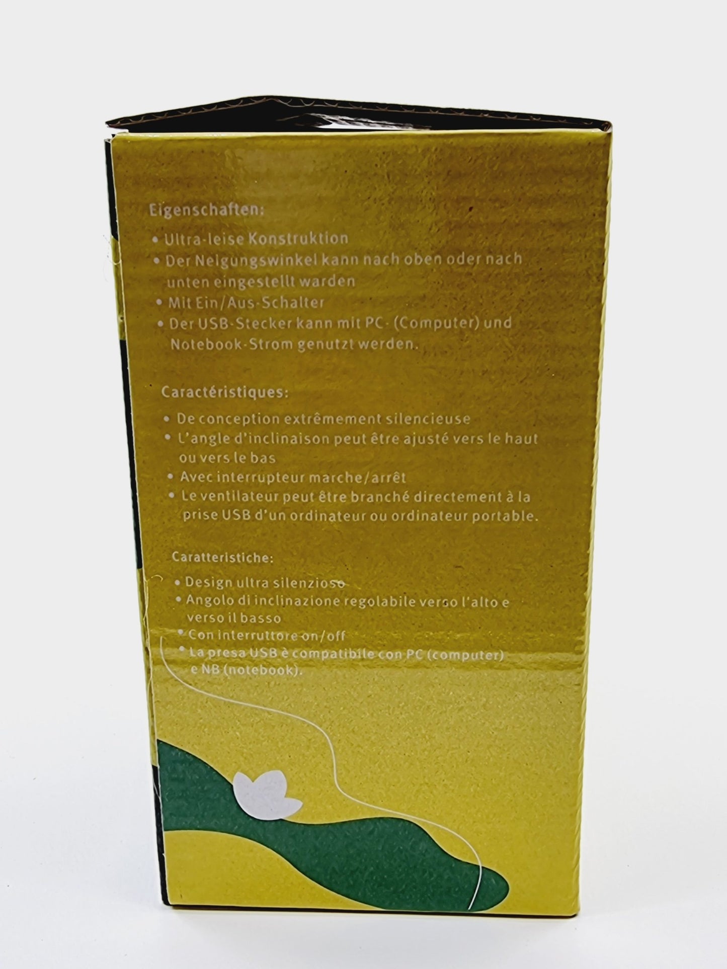 Ventilateur USB - Jaune/Vert