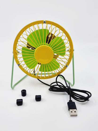 Ventilateur USB - Jaune/Vert