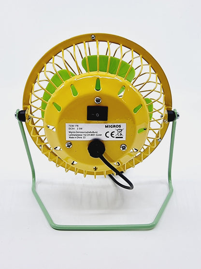 Ventilateur USB - Jaune/Vert