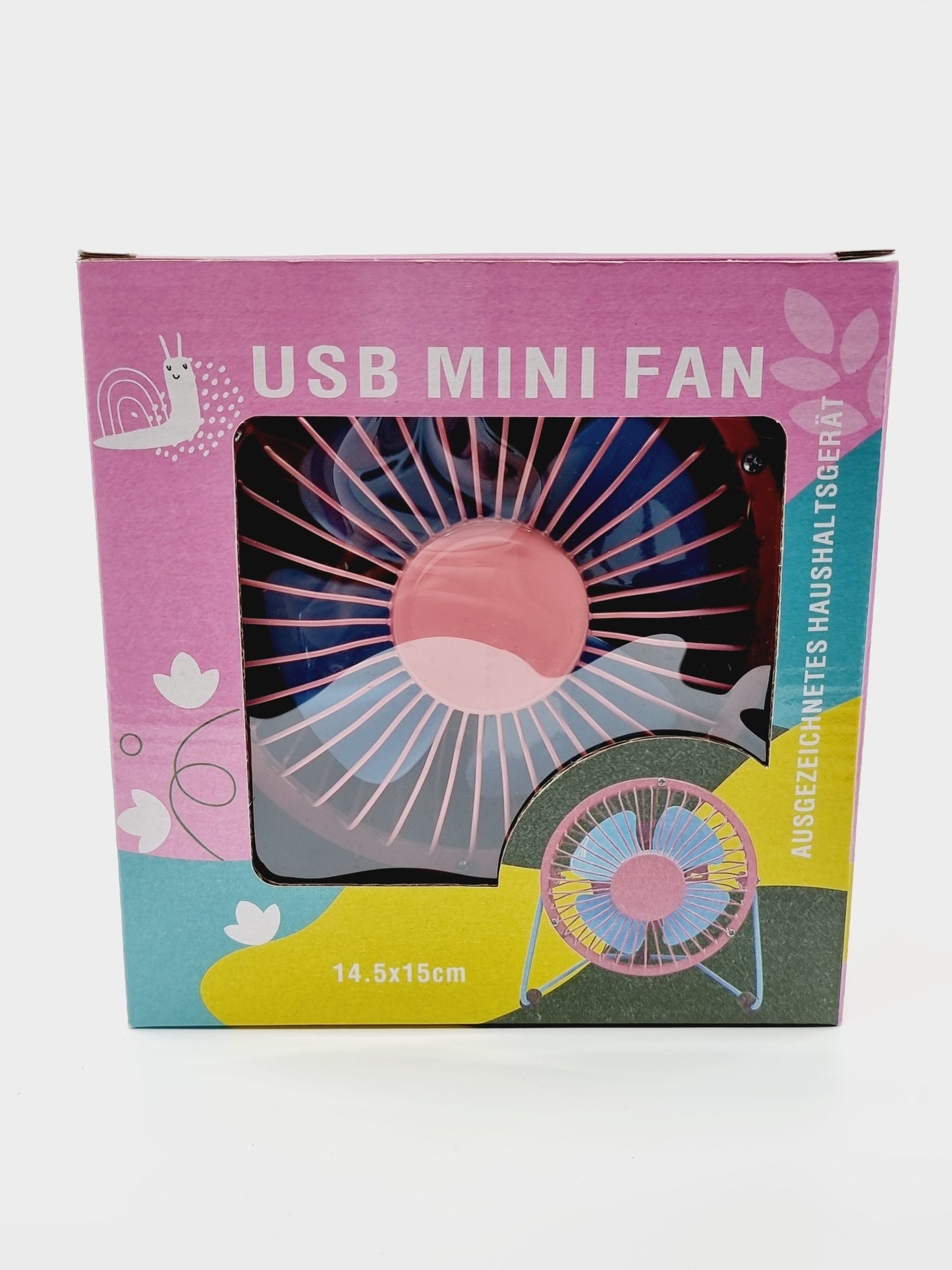 Ventilateur USB - Rose/Bleu