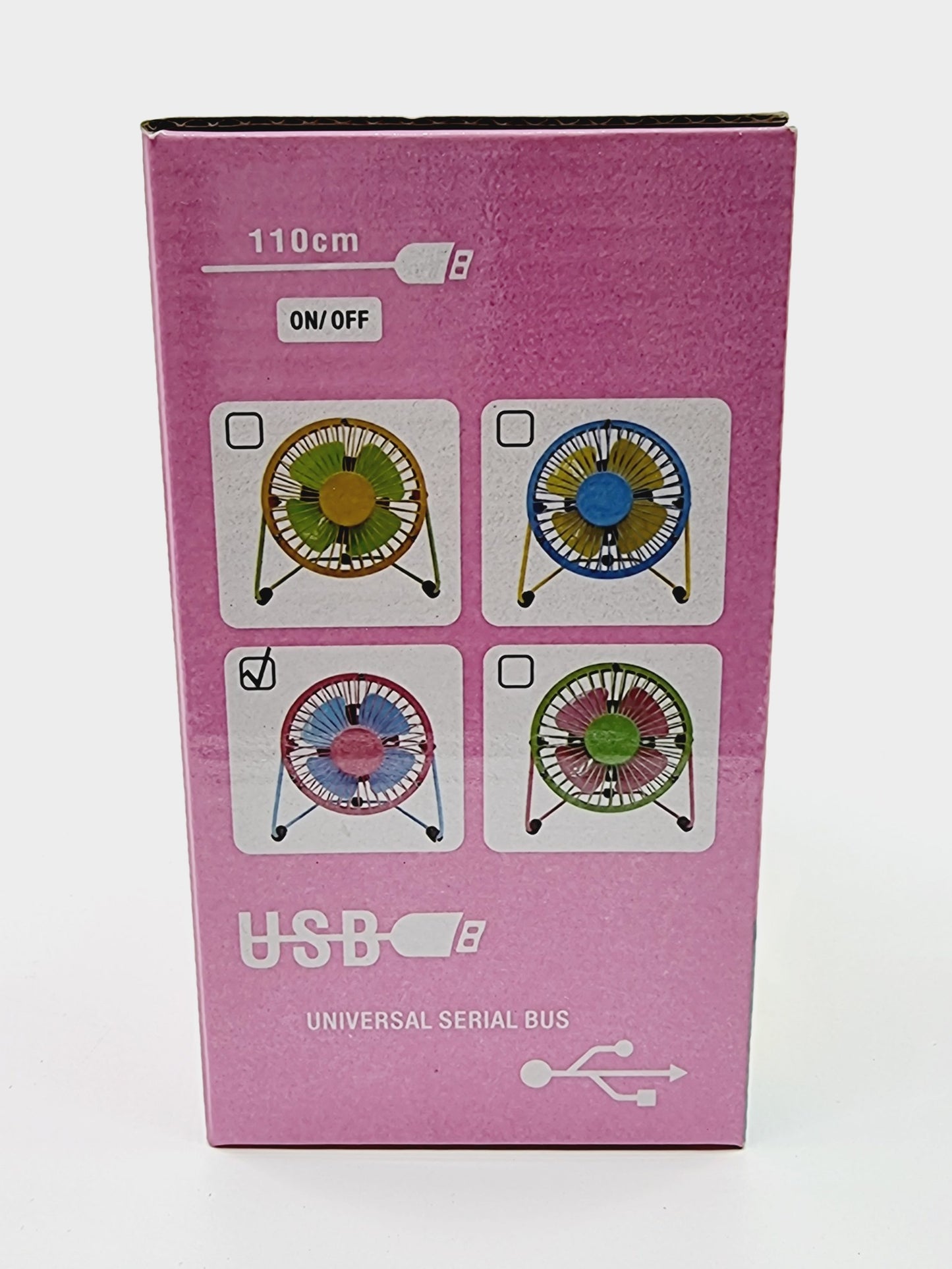 Ventilateur USB - Rose/Bleu