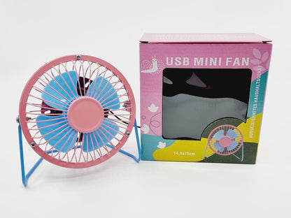 Ventilateur USB - Rose/Bleu