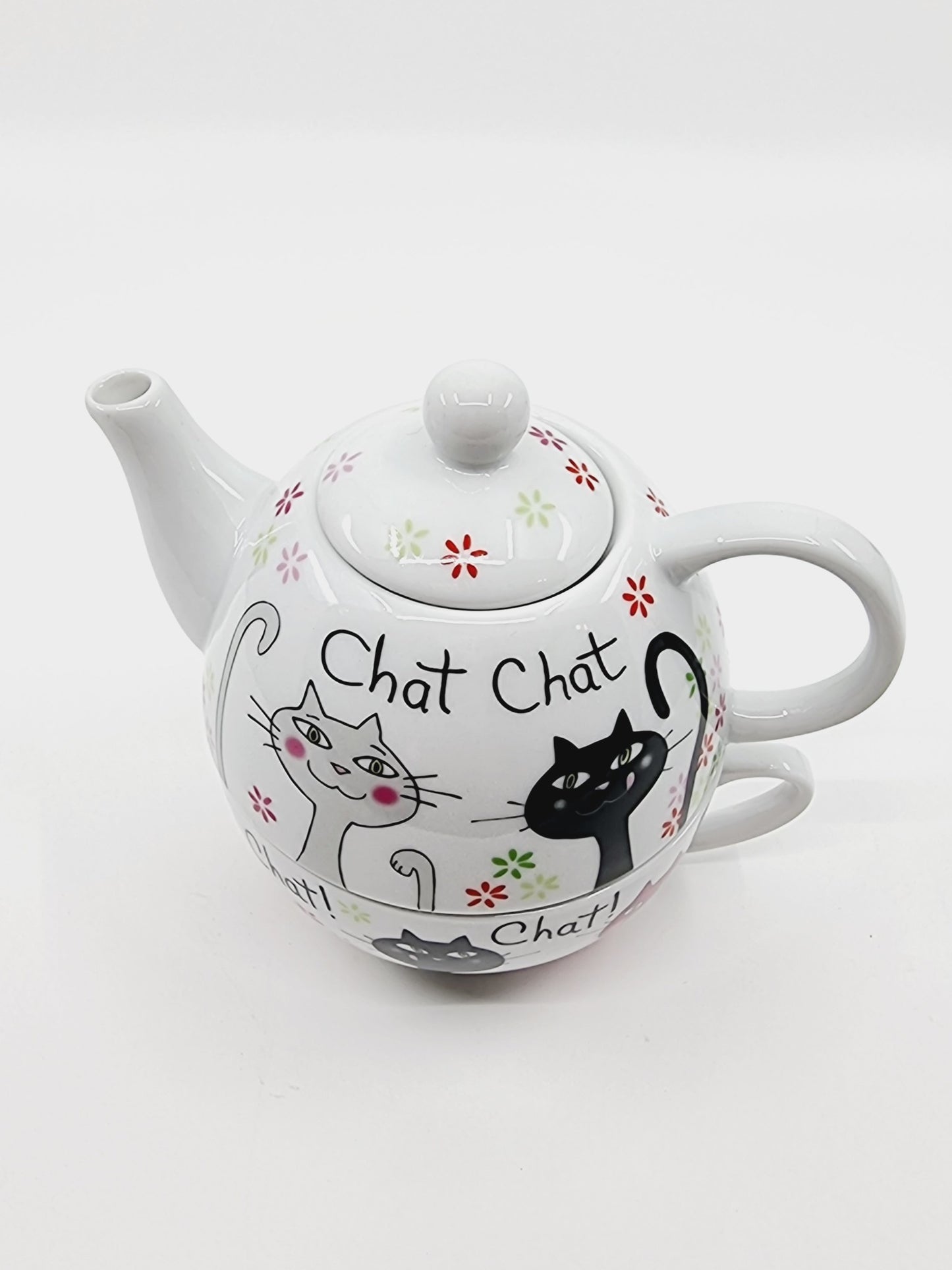 Théière & tasse - Chat Chat Chat !