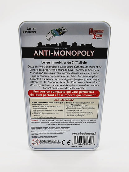 Anti-Monopoly métal box de voyage